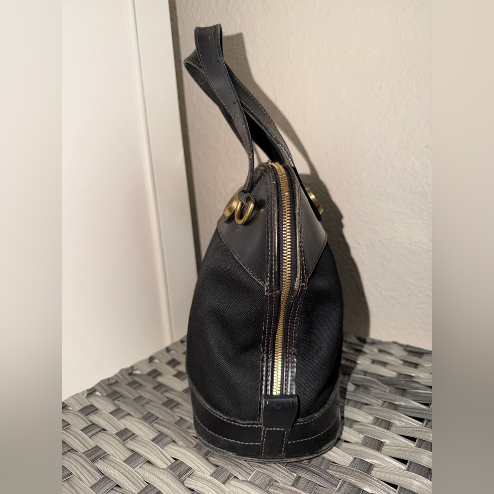 Dooney & Bourke Vintage Black Leather Satchel - Picture 8 of 16